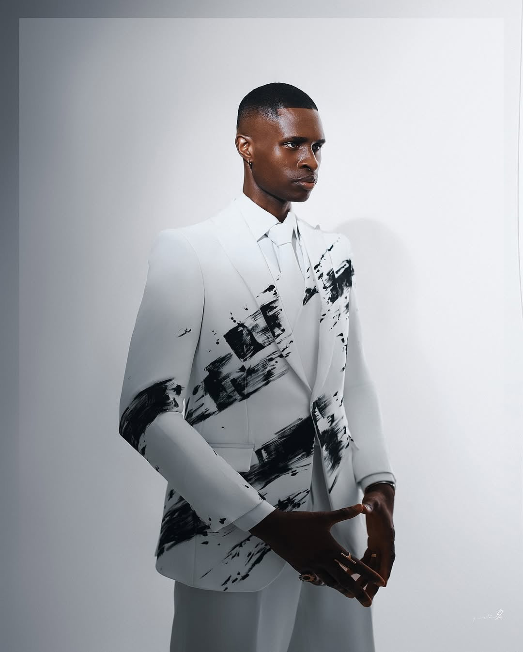 Single-Breasted White Suit