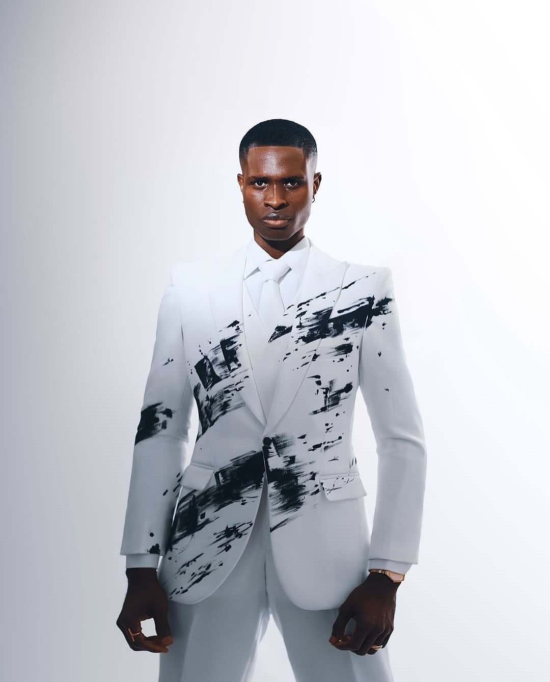 Single-Breasted White Suit