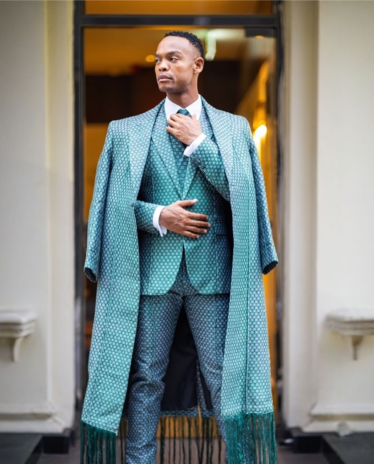 Aso Oke four-piece suit
